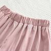 2024 Nuevo Traje de Moda de Verano para Niñas Camisa de Solapa Grande a Contraste para Niñas Conjunto de Verano Delgado de Dos Piezas para Niños