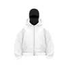 Sudadera con capucha y cremallera de comercio exterior popular, lisa, para DIY, otoño, estilo ins, con capucha doble para hombre y mujer, adecuada para primavera, otoño e invierno, prenda para pareja