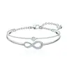 Pulseira de Cristal Swarovski Element de Alta Qualidade para Mulheres Pulseira Clássica Coração Pulsante Pulseira de Açúcar