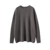 Suéter de Cachemira para Mujer 100% Cachemira Pura Otoño e Invierno Grueso Cuello Redondo Hombros Caídos Mangas Largas Jersey de Punto Suéter Básico
