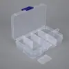 Caja de Almacenamiento Transparente de Plástico Desmontable Larga de 8 Compartimentos, Caja de Componentes Electrónicos Multicompartimento, Ferretería, Papelería, Equipo de Pesca, Caja Organizadora de Cuentas