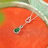 Yuebao Jewelry S925 Prata Esterlina Jade Retro Elegante Folu Gourd Hollow Colar Leve Luxo All-match Elegante Conjunto de Correntes