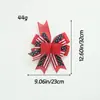 Decoração de Festa para Interior e Exterior Suprimentos de Natal Laço de Algodão Recheado Estrutura de Algodão Recheado Laço com Borda Dourada Decoração Pendente