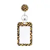 Portatarjetas de Identificación Clásico con Estampado de Leopardo y Hebilla Retráctil de Fácil Extracción, Insignia de Empleado, Tarjeta de Identificación, Set de Tarjetas Clave para Autobús