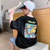 Liquidación Ropa Infantil 100% Algodón para Niños Verano Camiseta de Manga Corta con Dibujos Animados para Niños Mayores 58 Elegante Verano Estilo Coreano Absorbente de Sudor