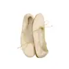 Sapatilhas de Pele de Ovelha com Estampa de Uva e Bolinhas, Bico Redondo Francês, Laço, Cano Baixo, Sapatos de Salto Baixo de Cetim para Mulheres