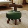 Taburete pequeño de madera maciza, silla pequeña con respaldo, banco pequeño para el hogar, taburete para sala de estar, taburete bajo simple, taburete redondo, taburete para puerta, taburete para cambiar zapatos
