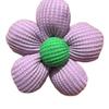 Algodão Preenchido Costurado Estilo Floral Arredondado de Cinco Pétalas Flor de Cinco Pétalas Tridimensional Preenchida com Algodão Acessório de Cabelo Xadrez Acessórios de Tecido Feitos à Mão para Roupas