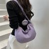 Bolso Único de Pana para Mujer, Gran Capacidad, Nuevo Bolso Cruzado de Hombro de Moda 2026, Bolso Dumpling para Mujer, Bolso Cruzado