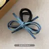Pin de Pinza de Tiburón de Mezclilla con Lazo Simple Estilo Ins Coreano para Mujer 2025 Nuevo Pinza para el Cabello de Gama Alta Dongdaemun