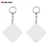 Venta Caliente Transfronteriza Lámina de Aluminio Transferencia de Calor Llavero Metálico de Aluminio en Blanco Llavero de Aluminio para Sublimación Doble Cara DIY