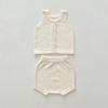 Traje de punto Ins estilo europeo y americano para bebés niños y niñas Chaleco de otoño Pantalones tipo pan Ropa estilo western Conjunto de dos piezas