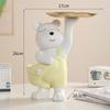 Fábrica Direto criativo urso bandeja escritório TV gabinete quarto desktop armazenamento decorações resina pequenos ornamentos
