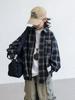 Camisa a Cuadros para Niños 2025 Casual Estilo Coreano Chaqueta de Manga Larga Tallas Mediana y Grande Moda Infantil Top Holgado Tendencia Primavera y Otoño