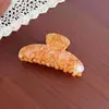 Venta Directa de Fábrica Pinza para el Cabello de Acetato Iridiscente Chapada en Oro Pinza de Tiburón de Moda Versátil en Stock Admite Personalización