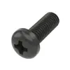 Tornillos Redondos de Cabeza Phillips de Nylon Negros, Pernos de Cabeza Phillips de Cruz de Plástico M2-M8, Tornillos de Máquina de Cabeza Phillips Aislados de Plástico