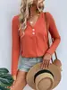 Camiseta de Manga Larga con Botones de Moda 2025 Ropa Europea y Americana Transfronteriza Amazon Nuevo Ebay Exportación Tops