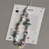 Nueva Cadena de Teléfono Móvil con Cuentas Accesorios de Hueso de Pescado Azul Pequeño Cordón para Teléfono Móvil Cuerda Azul Claro para Teléfono Móvil Transfronterizo