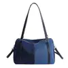 Bolsa Feminina Texturizada de Luxo 2026 Nova Versátil de Ombro Grande Capacidade Retrô Patchwork para o Dia a Dia Transversal