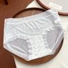 Ropa interior para niña estudiante de helado de seda de hielo Antibacteriana Grado A Clase A Alargada Cómoda Transpirable de Cintura Media Bragas para Mujer