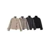 Fábrica de Ropa para Mujer Transfronteriza Venta al por Mayor 2026 Estilo Europeo y Americano Retro Francés Moda Chaqueta Larga de Manga Larga Doble Botonadura