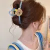 Pinza de garra grande de perlas de 15 cm para mujer, sensación de lujo ligero y de alta gama, estilo coreano, añade volumen al cabello, accesorio para el cabello versátil