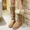 Botas de Nieve Largas Gruesas con Felpa de Moda para Mujer Caña Alta Estilo Nuevo 2026 Suela Gruesa Antideslizante Botas de Algodón del Noreste Botas Cálidas