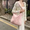 Liquidación Bolsa de Lona Bolso de Hombro para Mujer Otoño e Invierno Bolso de Mano de Gran Capacidad Bolso Escolar para Estudiante Bolsa de Tela Bolsa de Compras