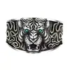 Anel de Tigre Estilo Étnico, Ousado e Poderoso para Homens, Anel Aberto Ajustável, Joia Personalizada Vintage Thai Prata Envelhecida