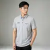 Camisa Polo de Algodón Piqué de Manga Corta para Hombre Verano Transpirable Delgado Media Manga Casual de Negocios Camiseta con Cuello Tipo Polo para Hombre A8825