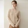 Nuevo Estilo Otoño/Invierno 2026 Cárdigan 100% Cachemira Pura para Mujer, Cuello en V, Tejido de Trenzas, Engrosado, Elegante, con Botones de Perla