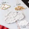 Molde de bolo de açúcar flip diy Xiangyun molde de prensa de impressão molde de corte de nuvem feliz aniversário bolo estilo chinês ferramenta de cozimento decorativa