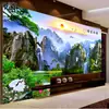 Fondo de pared de TV chino 3D papel tapiz sala de estar pintura de paisaje tela de pared papel tapiz mural 5D pintura de paisaje pintura feng shui