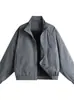 Marca Americana de Moda Transfronteriza Retro Vuelo Moda Hombres Primavera y Otoño Chaqueta Corta Cuello Alto Exterior Impermeable Chaqueta de Montañismo Chaqueta