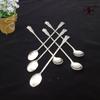 Atacado de fábrica colher de mistura de aço inoxidável alongada colher de sorvete colher de sopa engrossada colher anti-quente haste misturadora de café