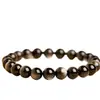 Pulsera de obsidiana plateada 6-16 mm doble ojo de gato cuentas de obsidiana cuentas sueltas pulsera de cristal de obsidiana plateada para hombres y mujeres