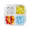 Pastillero combinado de 7 capas, grado alimenticio, compartimentos independientes para los siete días de la semana, caja de almacenamiento de medicamentos portátil