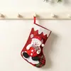Ming Crown Novas Decorações de Natal Boneco Tridimensional Meia de Decoração de Natal em Linho Pingente para Árvore de Natal Decoração de Parede