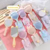 Peine Espejo Doble Cara Color Caramelo Creativo Venta al por Mayor Espejo de Mano Exquisito de Alto Valor Peine Personalizado Cuidado Uso en Casa Maquillaje Retoque