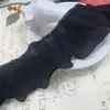 Borda de Renda de Chiffon Elástica Franzida Preta e Branca com Pérolas, 6cm de Largura, para Bordas de Roupas e Golas, Acessórios para Roupas de Animais e Bonecas