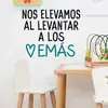 Brup Adesivos de Parede Inspiracionais em Espanhol de Apoio Mútuo Adesivos Decorativos de Energia Positiva Sala de Aula Sala de Estudo Adesivos Inspiracionais Br4959Q