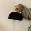 Bolso tipo concha de gamuza 2026 primavera nuevo bolso de cadena con correa de cadena, bolso de mano de cadena para mujer, bolso de hombro, bolso cruzado