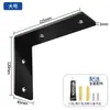 Soporte triangular de acero inoxidable sin perforaciones, soporte de estante de pared, soporte de soporte en forma de L, escuadra de esquina, ángulo recto de 90 grados, estante de almacenamiento