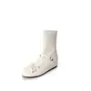 Botas estilo ballet francés, plisadas, punta redonda, con lazo, que aumentan la altura interior, ajustadas, colección invierno 2026, tacón medio, de una sola tira, botines elásticos para mujer