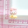 Lindo patito nadando anillo de resina de dibujos animados accesorios de joyería DIY crema pegamento funda de teléfono móvil horquilla materiales hechos a mano