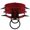 Pp Desejo Puro Borboleta Vermelha Nicho Gótico Colar Ins Studded Aço Inoxidável Bondage Gargantilha Gola
