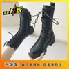 Moda Bota Motociclista Martin Botas Cos Botas Altas Estilo Britânico 2025 Primavera e Outono Novo Sapatos de Aumento de Altura Cos Versátil e Versátil