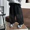 Pantalones de Otoño e Invierno para Bebé 2025 Nuevo Estilo Coreano para Niños Jeans Frescos y Guapos Pantalones Casuales Espesados de Terciopelo para Niños Modernos