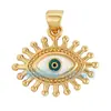 L45 Accesorios para joyería DIY cobre puro chapado en oro plateado recubierto de oro estilo europeo y americano Ojo del Diablo colgante multicolor