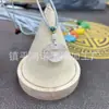 Colgante de Cerradura Ruyi Nube Propicia de Piedra Ojo de Gato para Mujer, Hebilla de Seguridad de Piedra Ojo de Gato Colgante de Gema con Forma de Pan, Suministro para Transmisión en Vivo